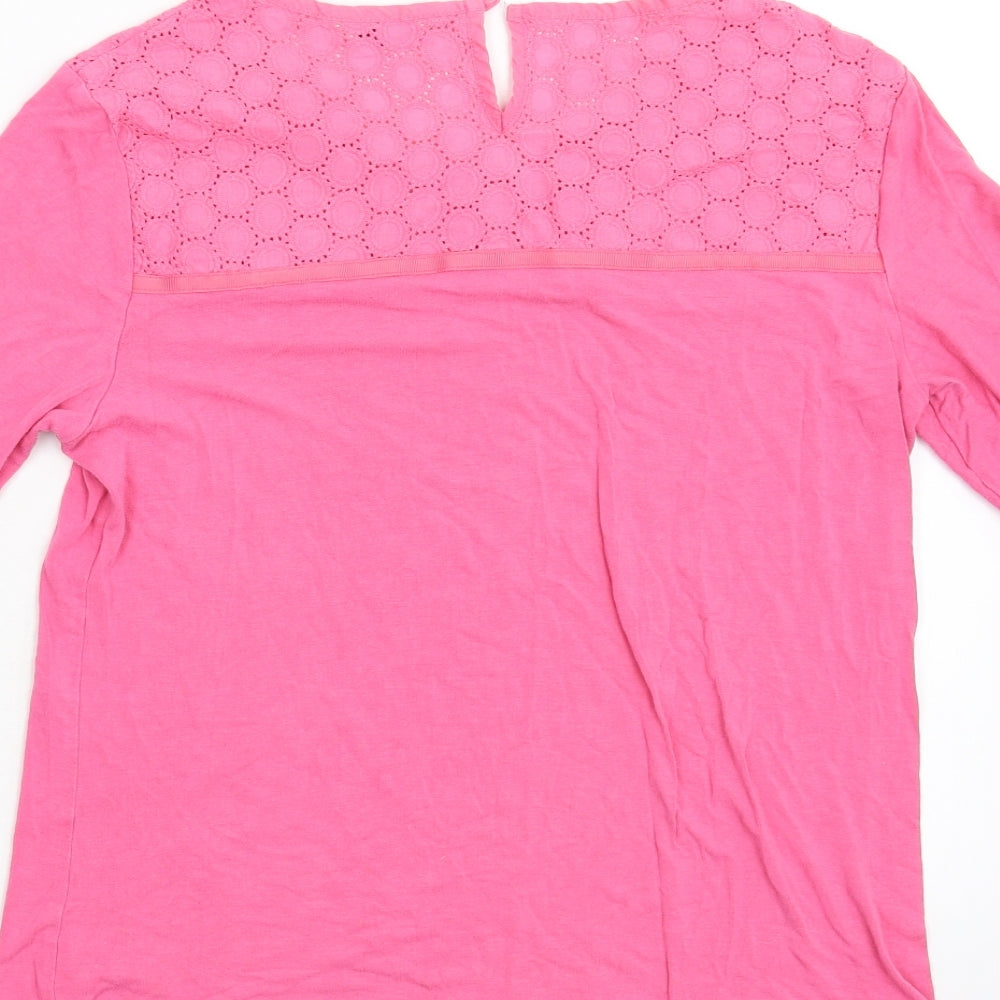 Classic Womens Pink Basic T-Shirt Size M