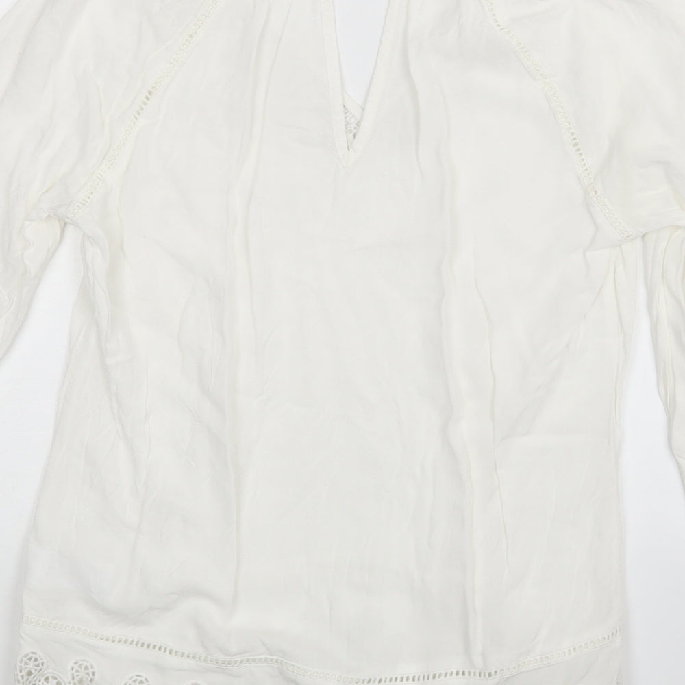 Warehouse Womens White Basic Blouse Size 6