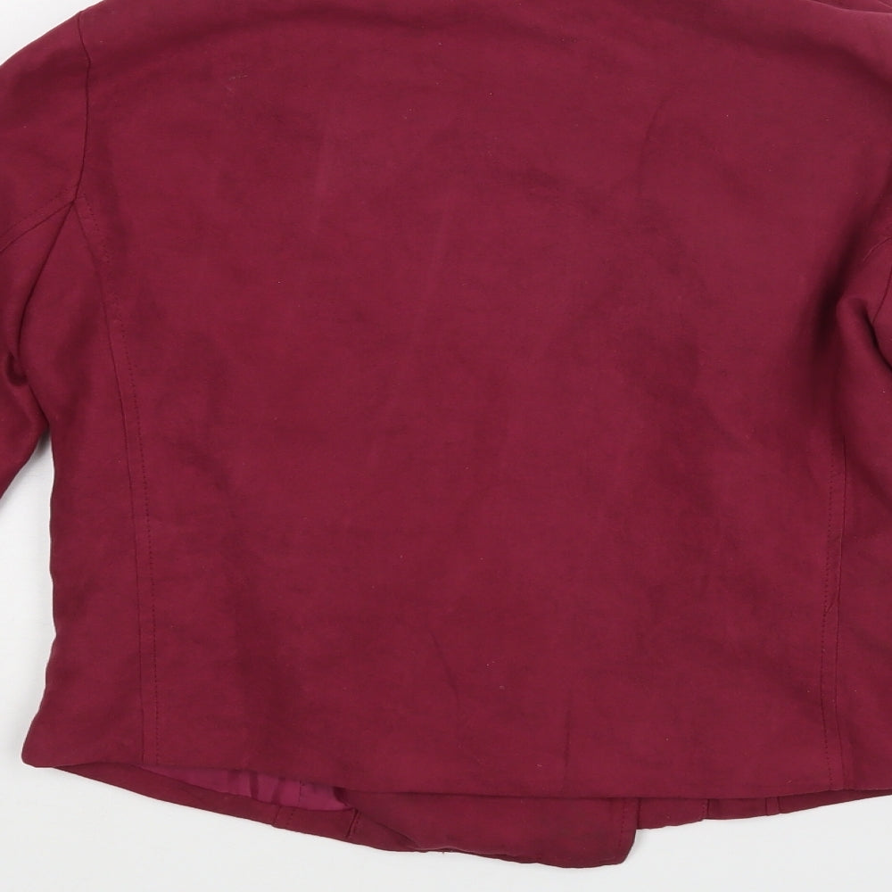 Boohoo Womens Red Jacket Size 6