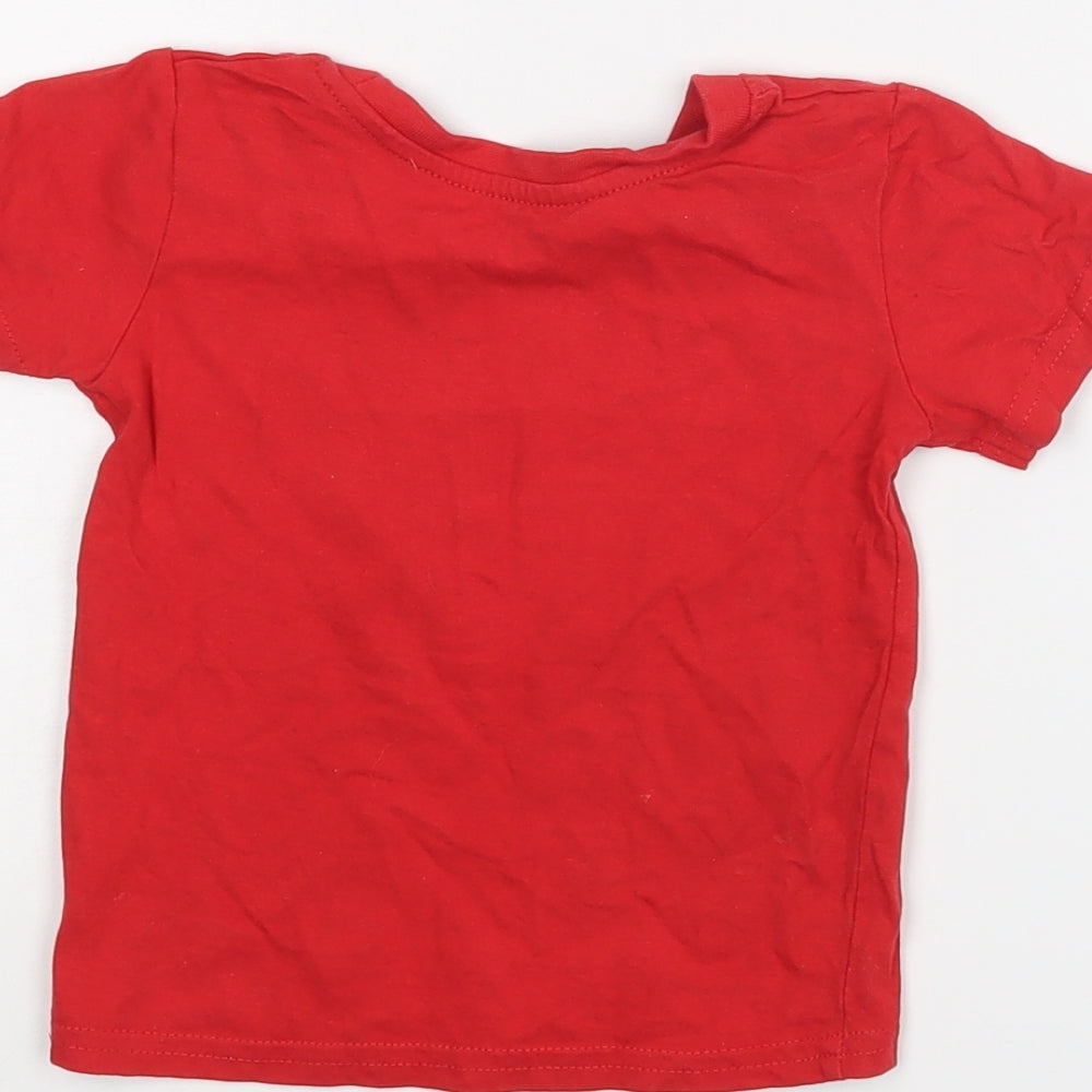 Primark Baby Red Batik Basic T-Shirt Size 12-18 Months