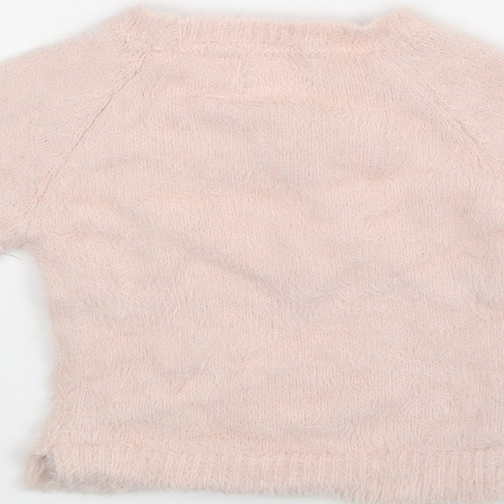 Primark Girls Pink Pullover Jumper Size 6-9 Months