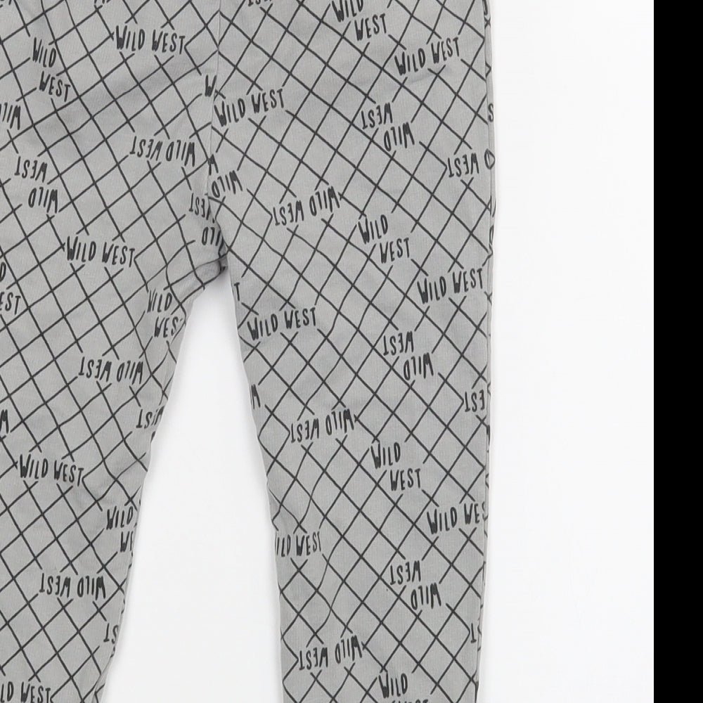So Cute Baby Grey Check Jogger Trousers Size 6-9 Months