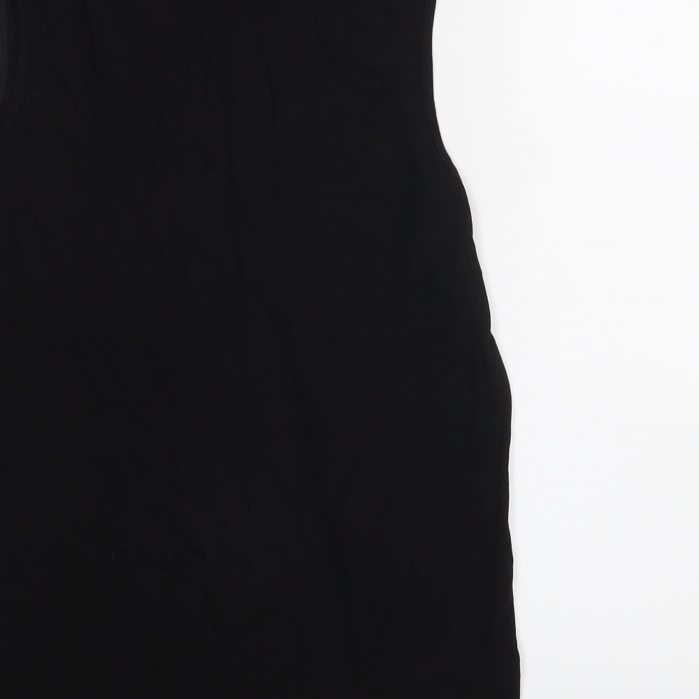 YD Girls Black Basic T-Shirt Size 11-12 Years - Let's Party