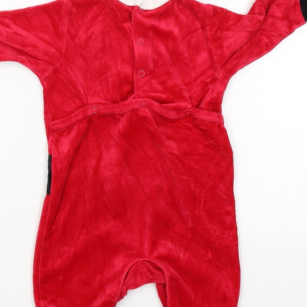 Santas little Helper Boys Red Romper One-Piece Size 3-6 Months - Santa Suit
