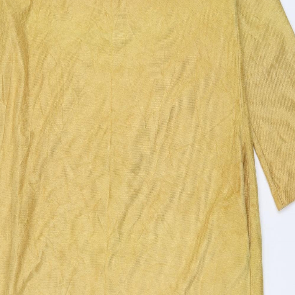 Preworn Womens Yellow Overcoat Jacket Size 16