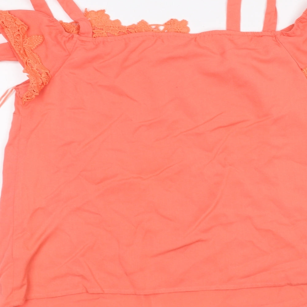 Oasis Womens Pink Basic T-Shirt Size 14