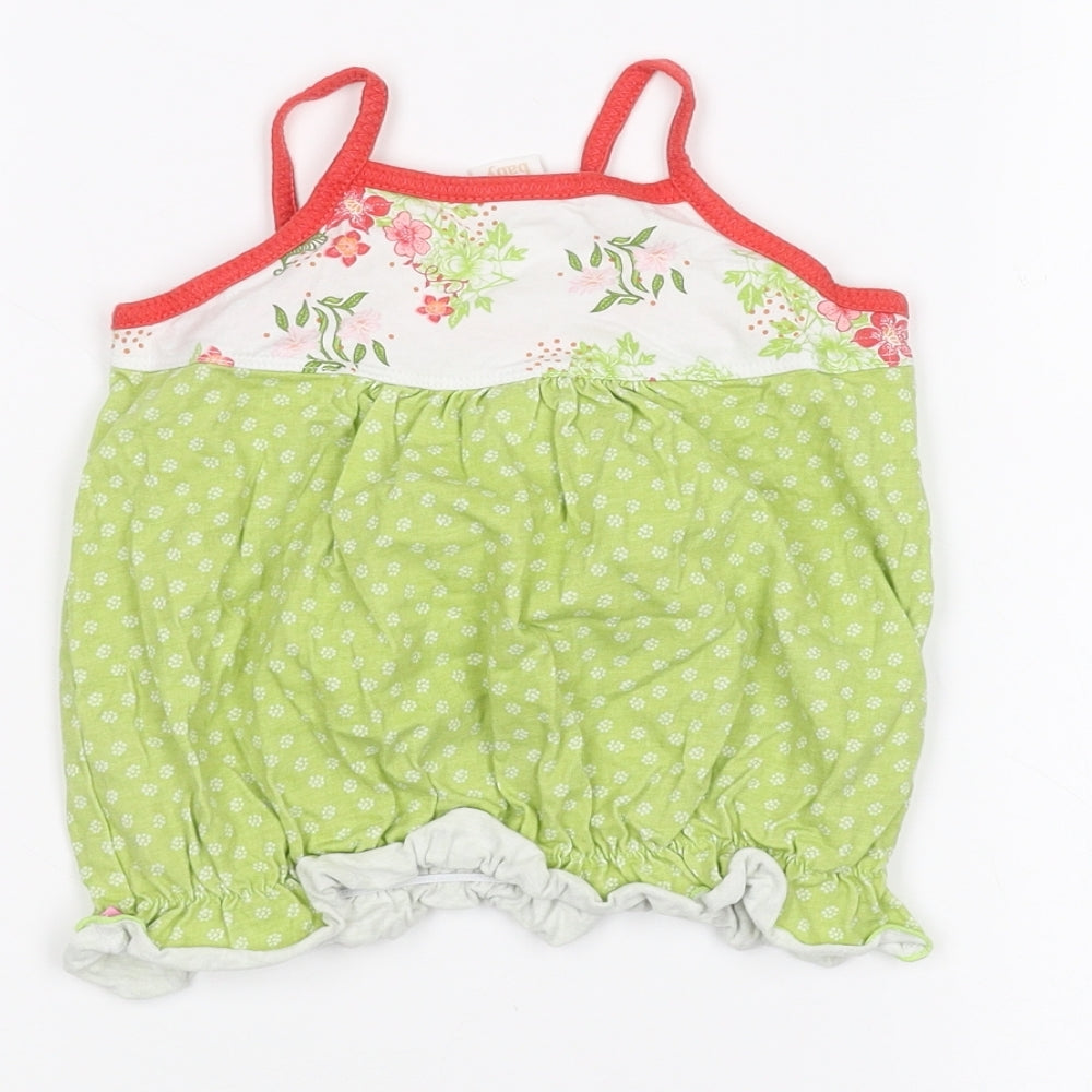 Adams Baby Baby Green Polka Dot Basic T-Shirt Size 12-18 Months