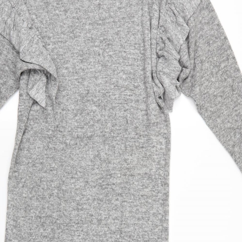 Stradivarius Womens Grey Pullover Jumper Size S