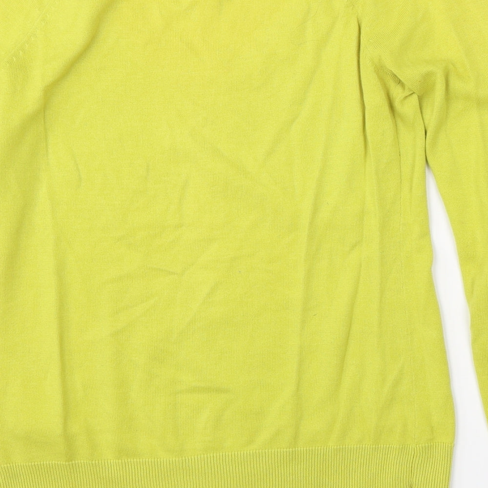 Espirit Womens Yellow Pullover Jumper Size S
