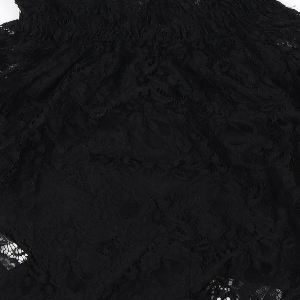 New Look Womens Black Basic Blouse Size 8
