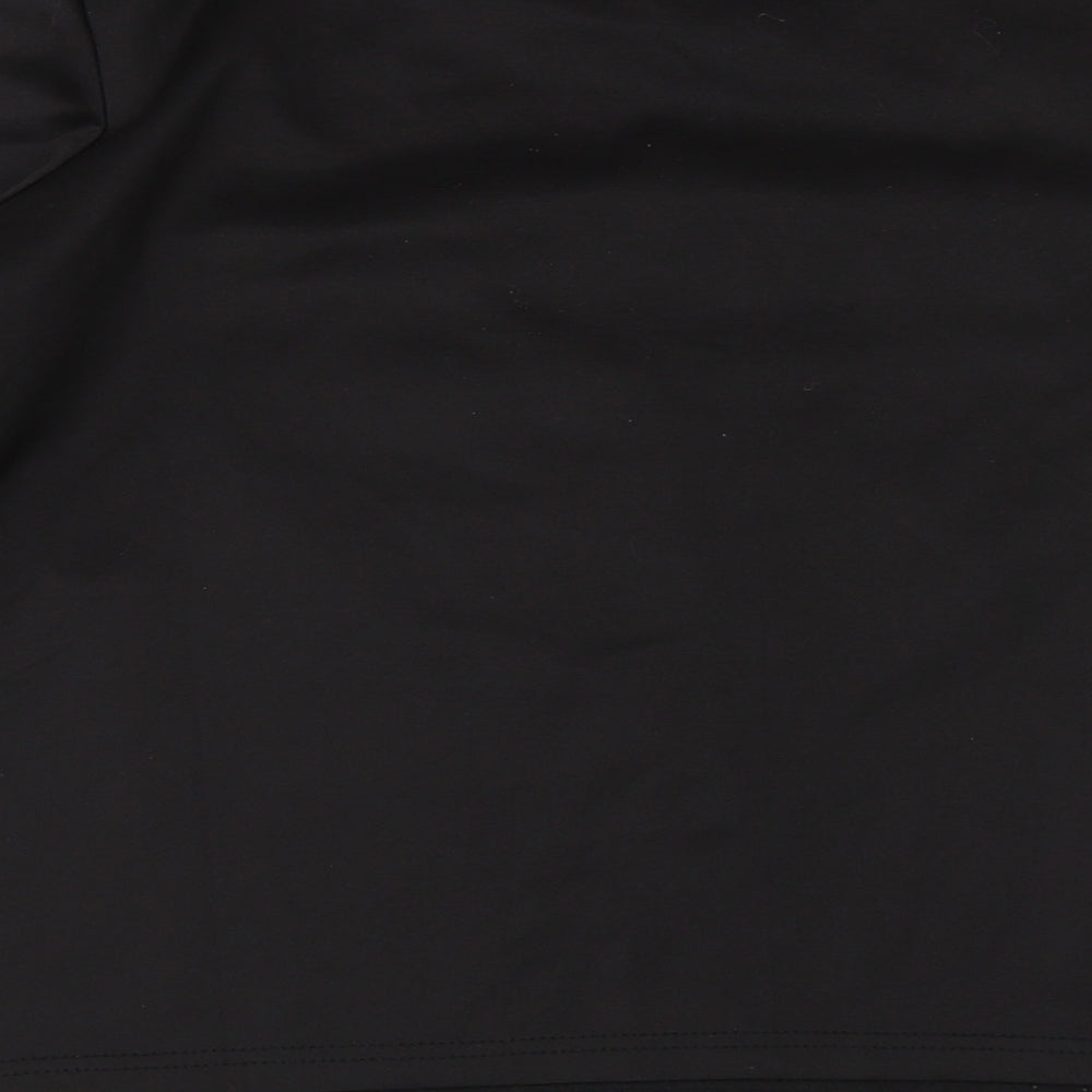 Lily White Womens Black Basic T-Shirt Size M - tiger