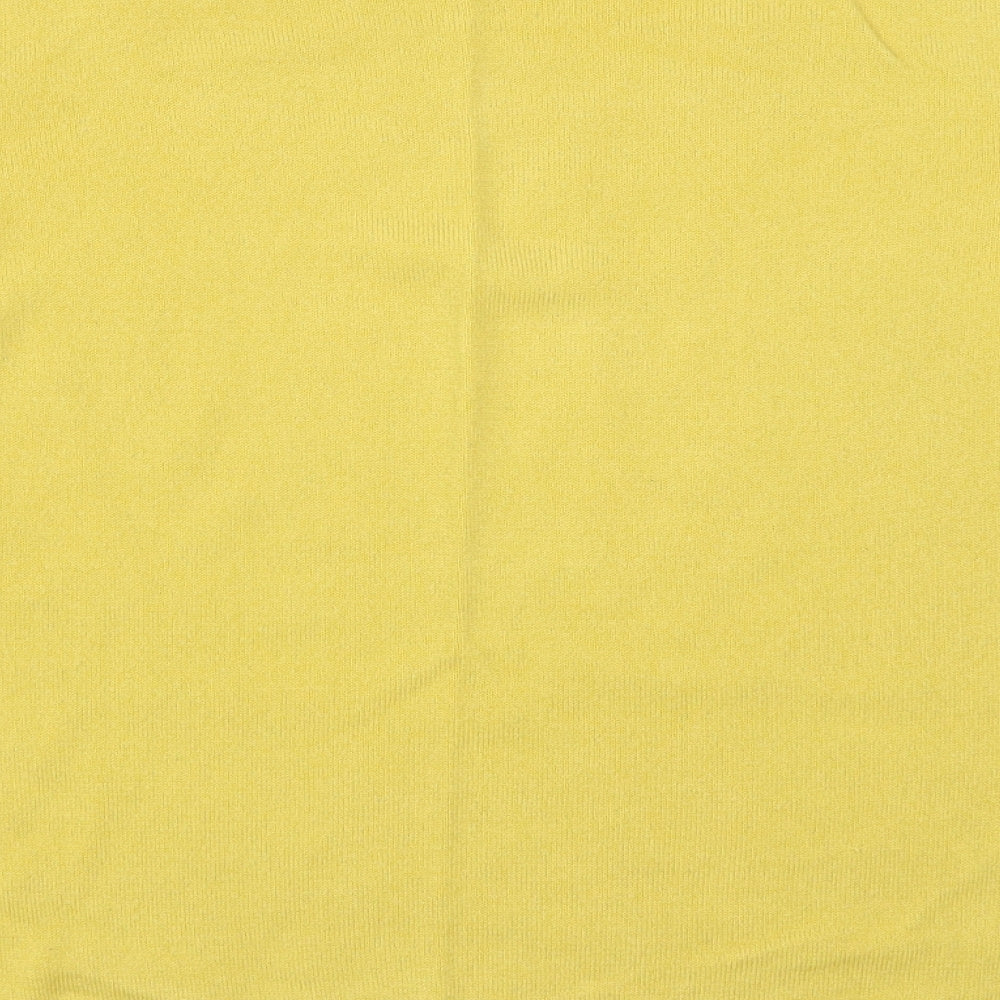 Anna Rose Womens Yellow Argyle/Diamond Pullover Jumper Size 2XL