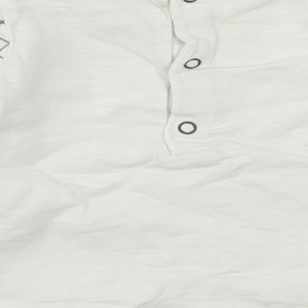 Next Baby White Check Basic T-Shirt Size 0-3 Months