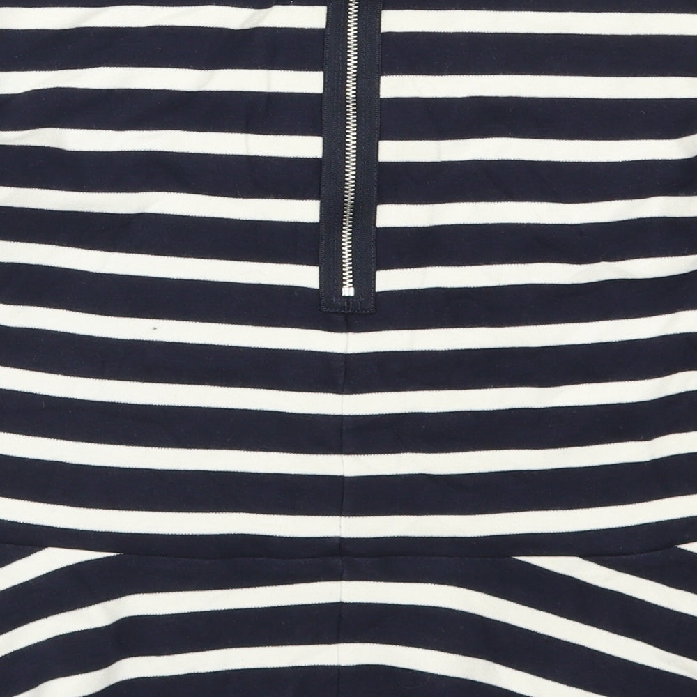 Gap Womens Blue Striped Basic T-Shirt Size M