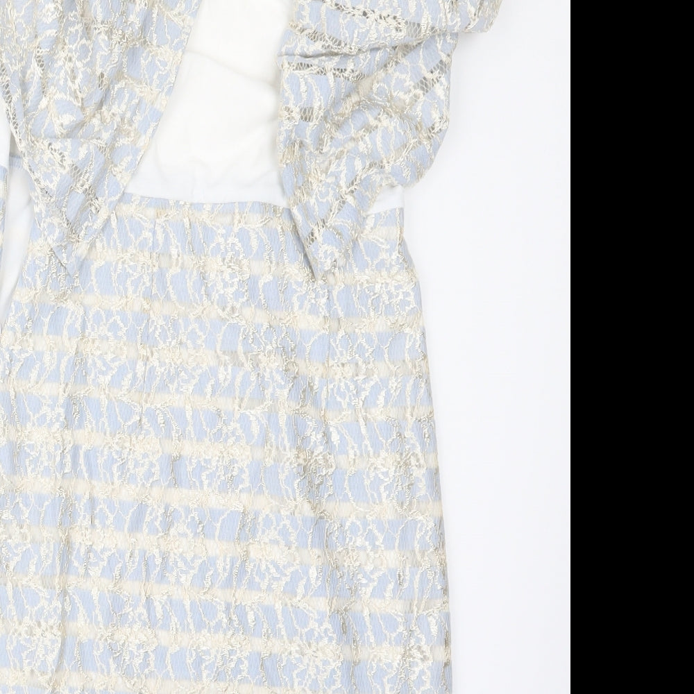 Definitions Womens Blue A-Line Size 10