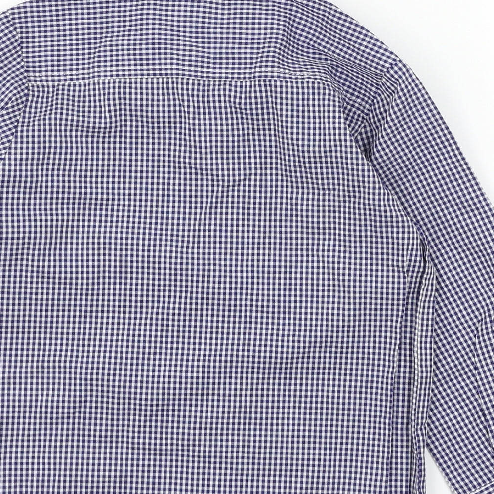 Rebel Girls Blue Check Basic Button-Up Size 4-5 Years