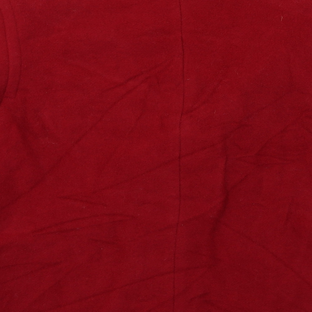 Preworn Womens Red Overcoat Coat Size M