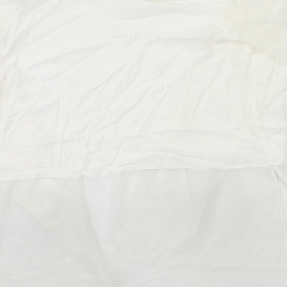 River Island Womens White Rayon Basic Blouse Size 12