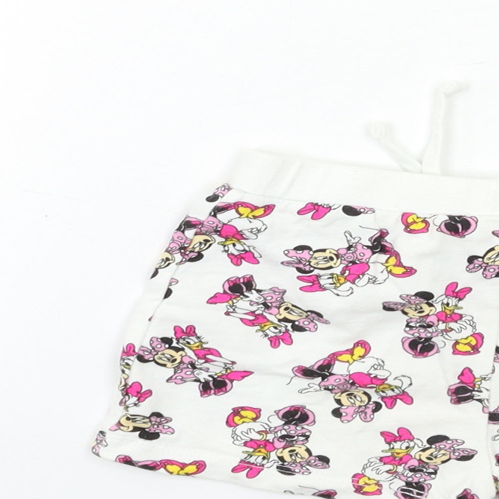 Disney Baby White Geometric Cropped Leggings Size 18 Months