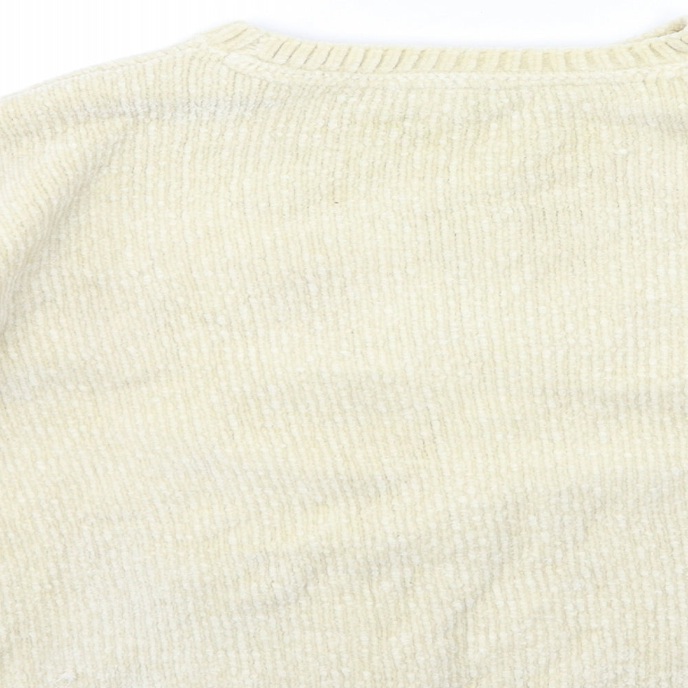 Primark Girls Beige Knit Pullover Jumper Size 12 Years