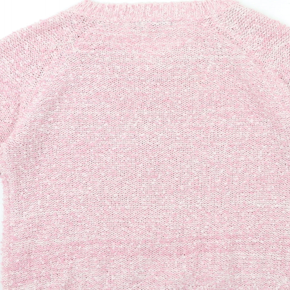 sonya jayne Womens Pink Knit Pullover Jumper Size M