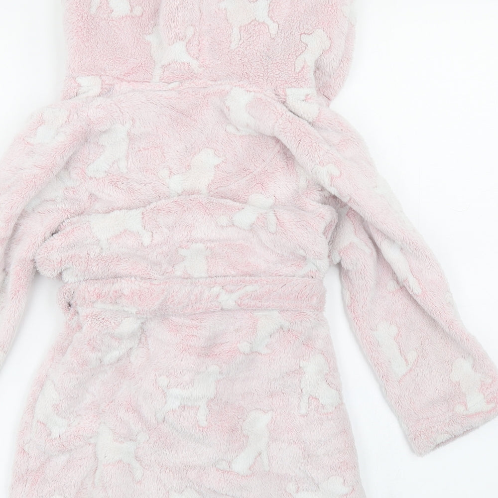 Bluezoo Girls Pink Camouflage Top Robe Size 4-5 Years - Dog Print
