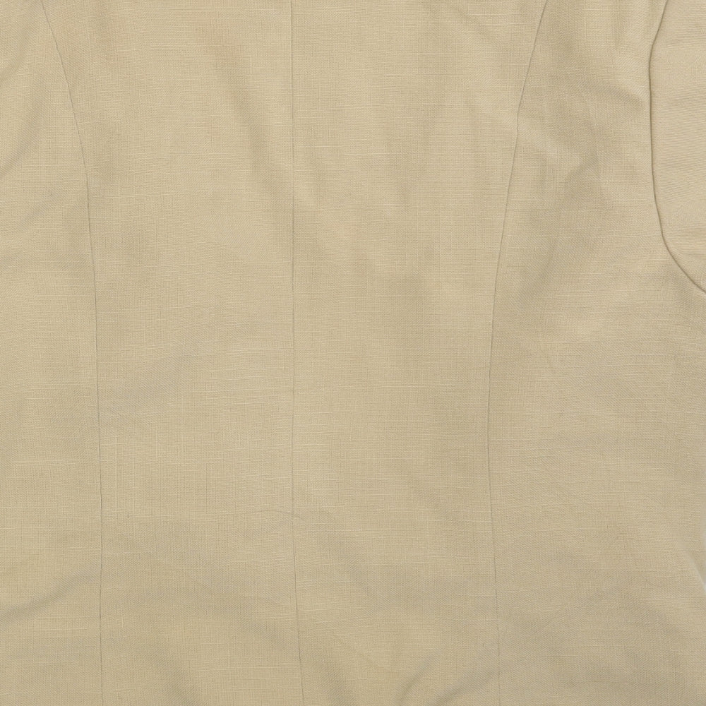 First Avenue Womens Beige Jacket Blazer Size 16
