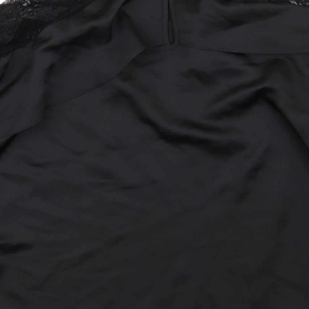 Lipsy London Womens Black Basic Blouse Size 12