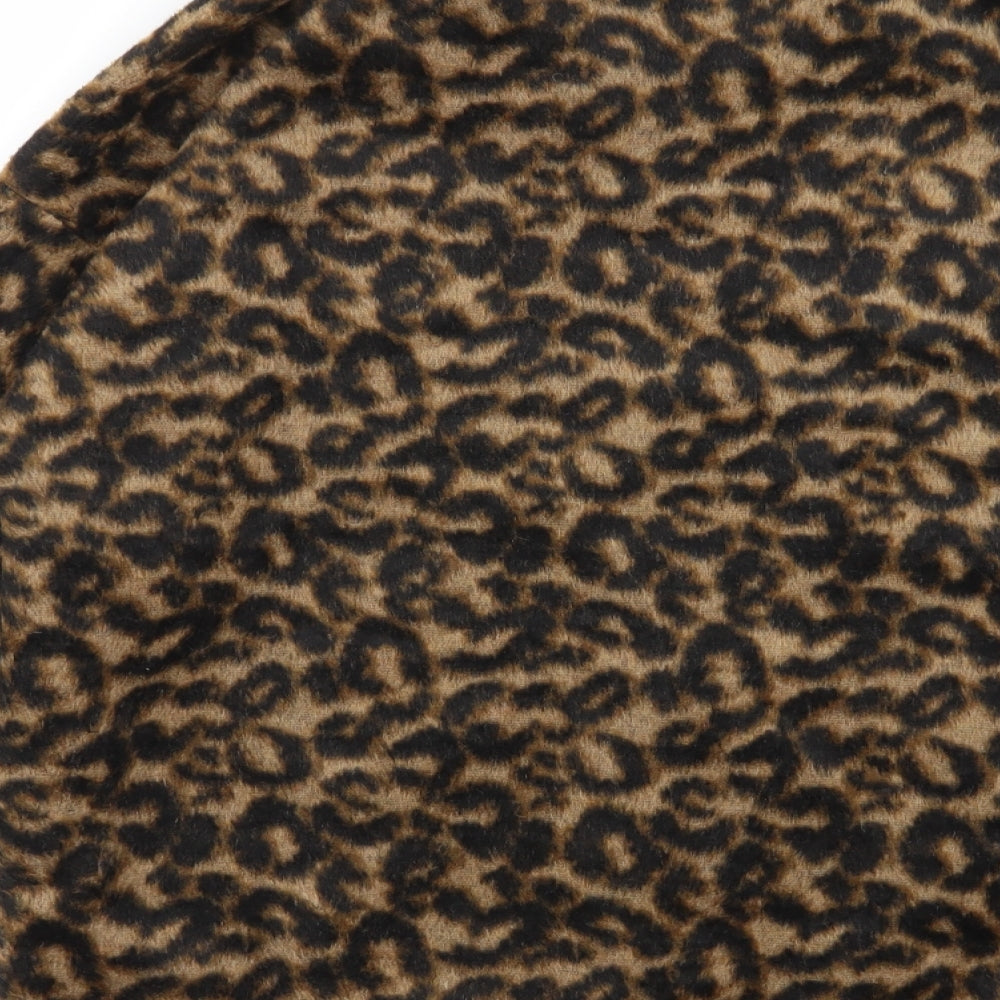 white icy Womens Multicoloured Animal Print Jacket Size S
