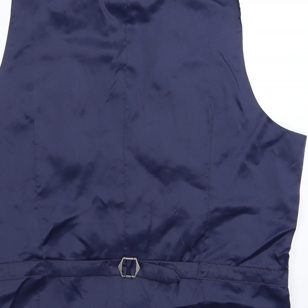Marks & Spencer Mens Blue Jacket Suit Waistcoat Size M