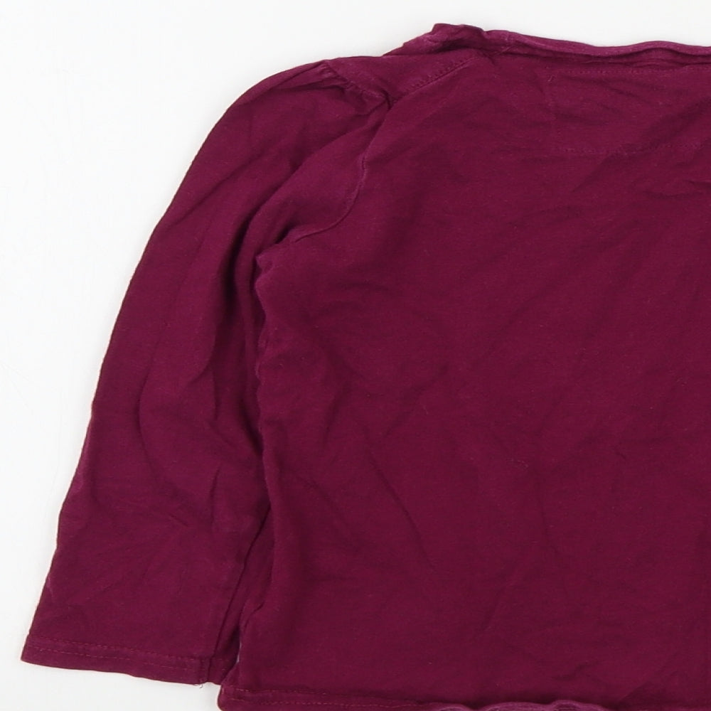 Sweet Millie Girls Purple Colourblock Basic T-Shirt Size 4 Years