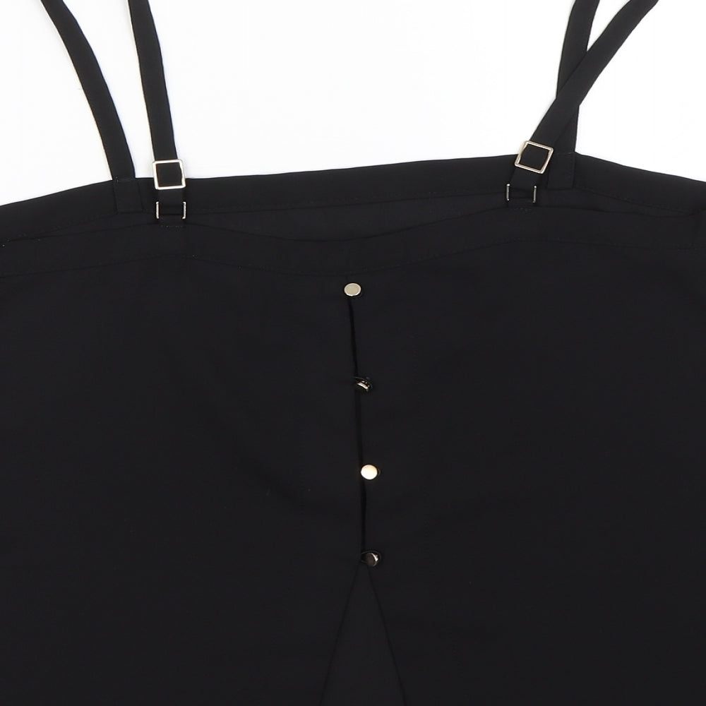 River Island Womens Black Basic Tank Size 10