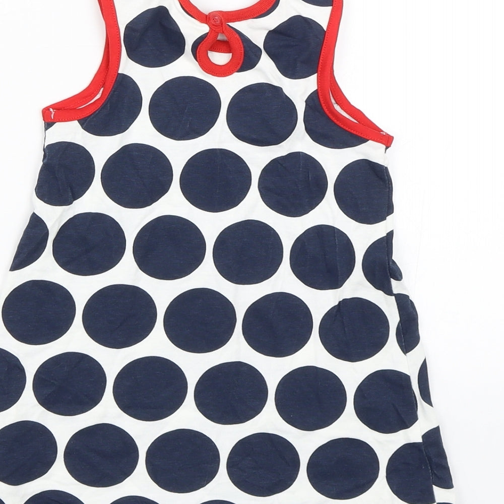 George Girls Blue Polka Dot Tank Dress Size 9-12 Months