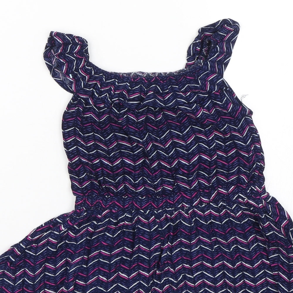 Young Dimension Girls Blue Striped Tank Dress Size 12-18 Months