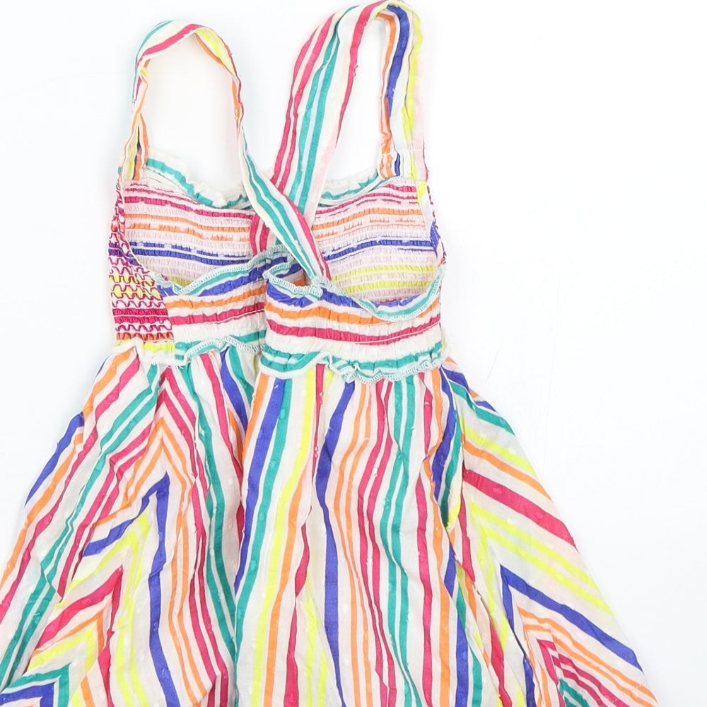 George Girls Multicoloured Striped Tank Dress Size 12-18 Months