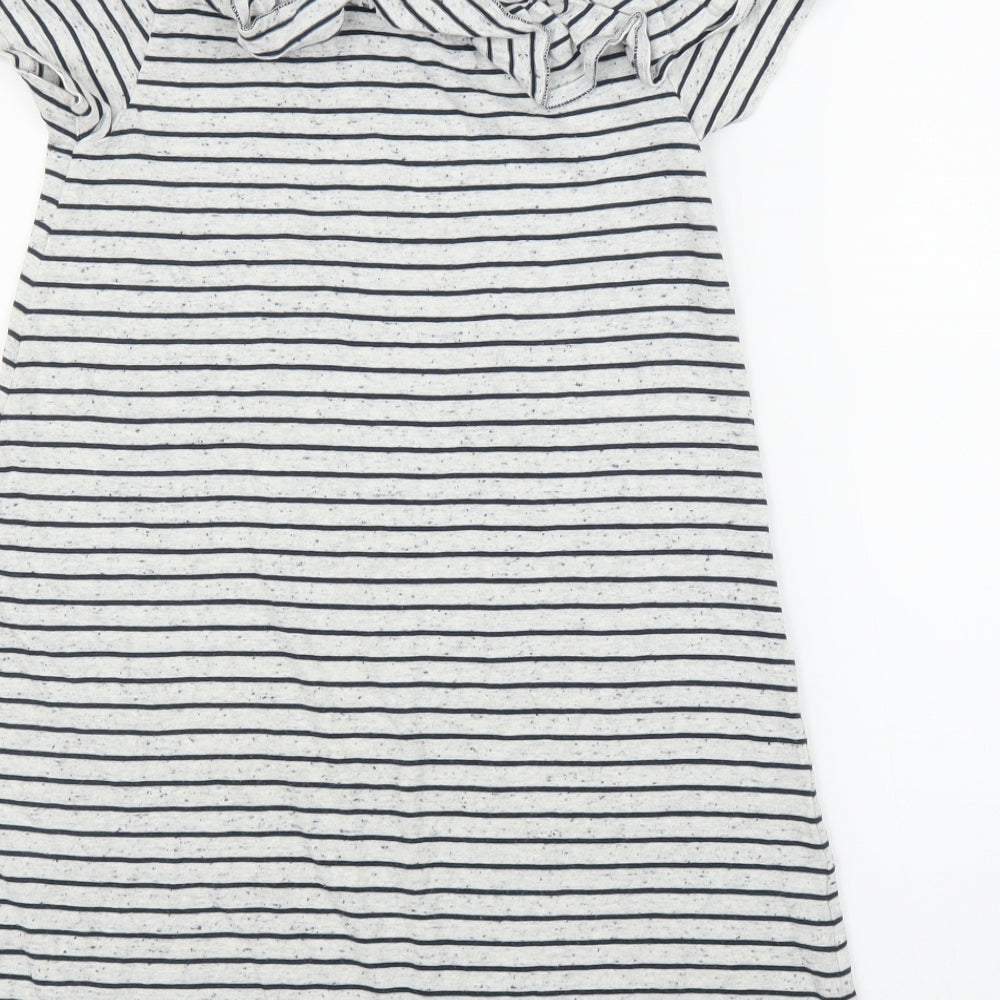 NEXT Girls Grey Striped A-Line Size 9 Years