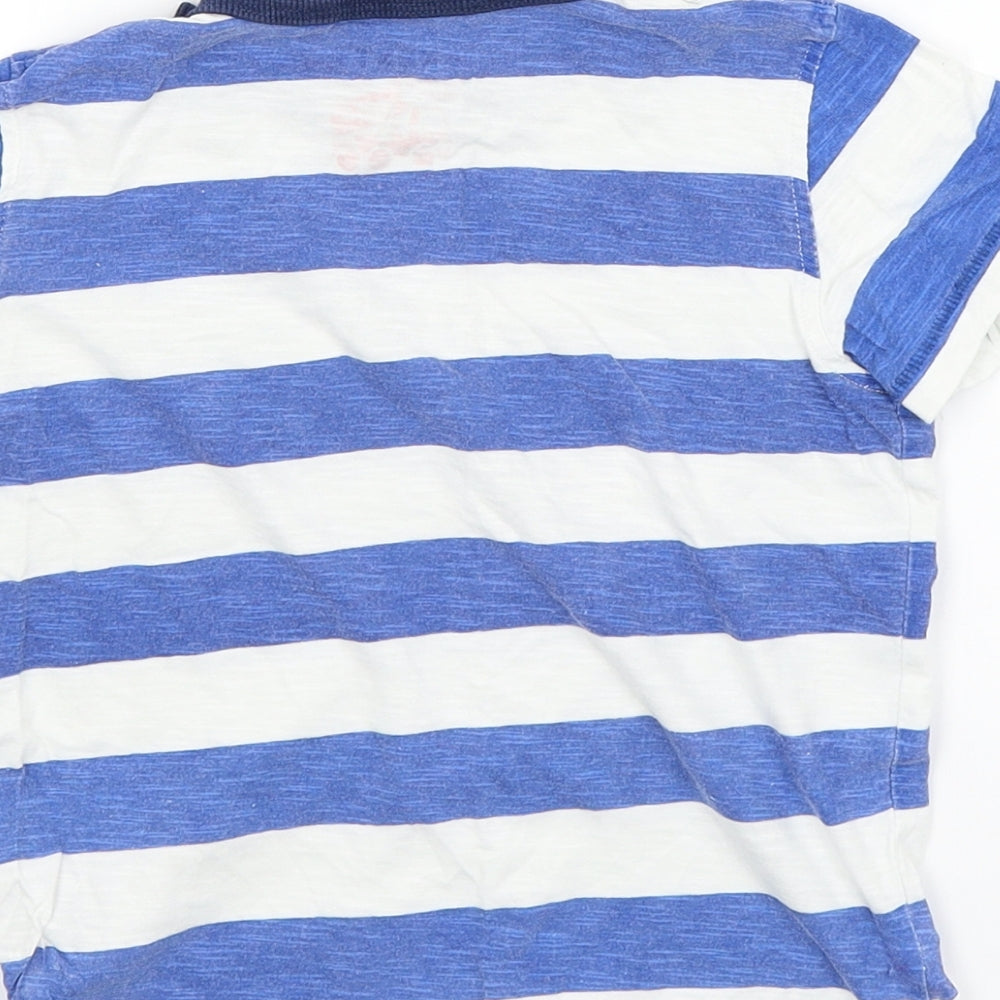 NEXT Boys White Striped Basic T-Shirt Size 3-4 Years
