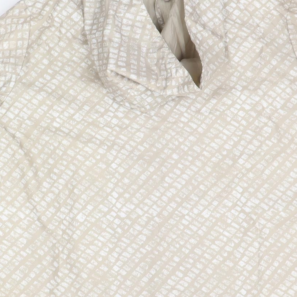 Marks and Spencer Womens Beige Geometric Jacket Coat Size M