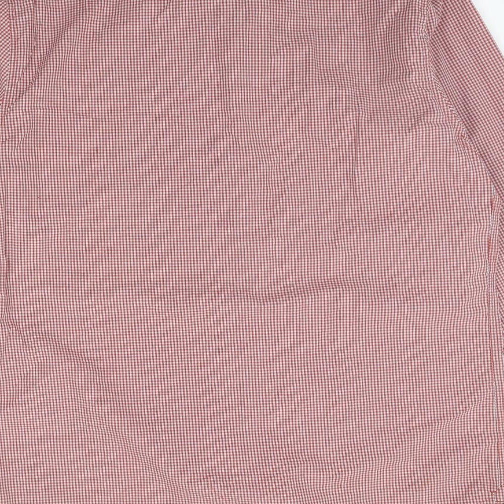 SOLE Womens Red Check Basic Button-Up Size XL