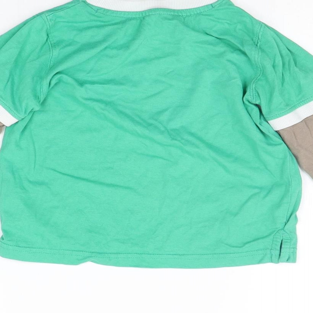 Mothercare Girls Green Basic T-Shirt Size 24 Months