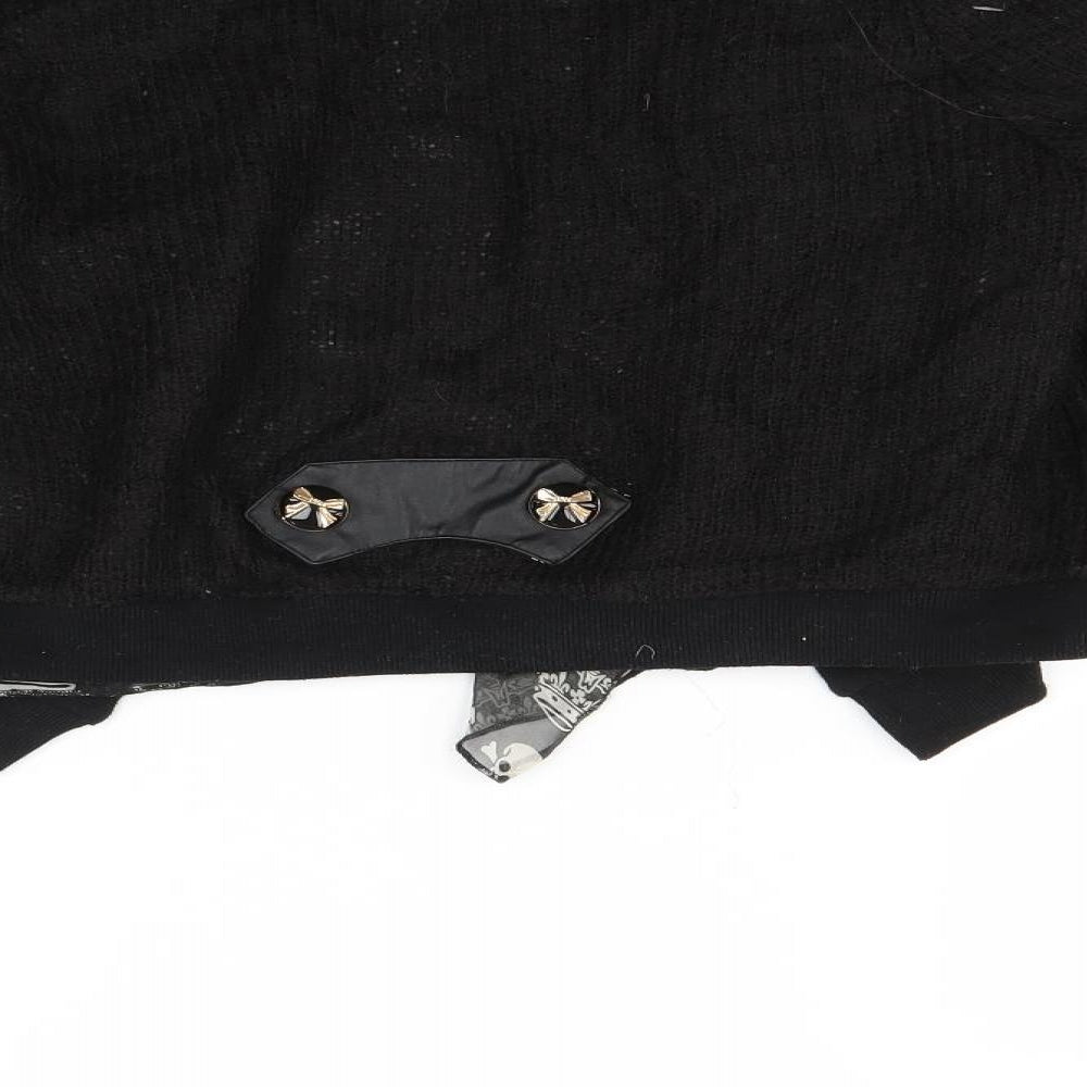 Cutie Womens Black Cardigan Jumper Size S