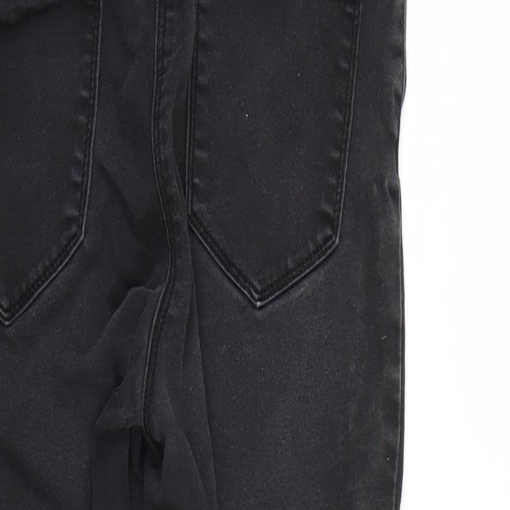 Papaya Womens Black Denim Skinny Jeans Size 12 L22 in