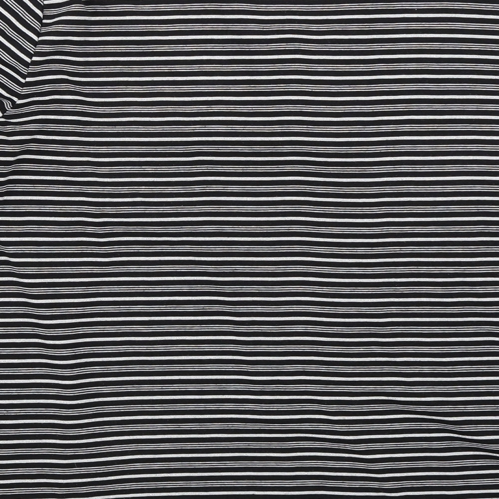 Bonmarché Womens Black Striped Pullover Jumper Size L