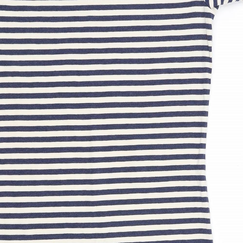 H&M Womens White Striped A-Line Size M