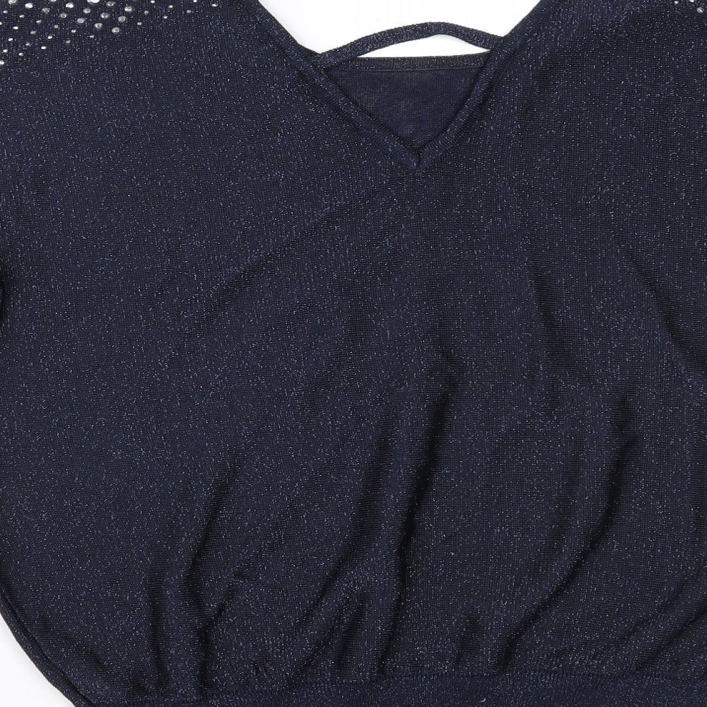 Wallis Womens Blue Basic Blouse Size S
