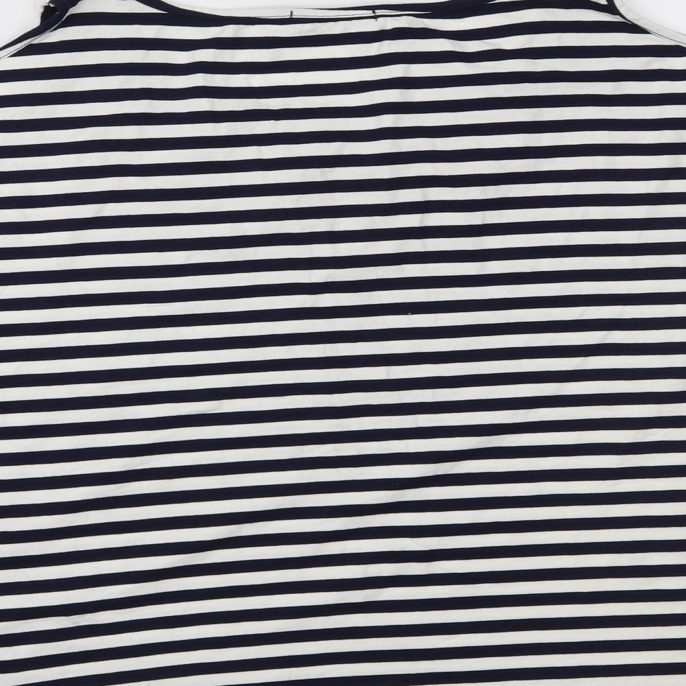 Quiz Womens Blue Striped Basic Blouse Size 16