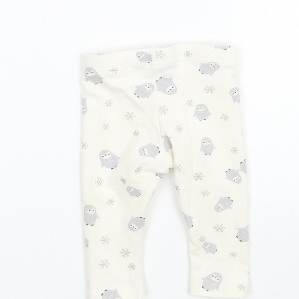 Primark Girls White Capri Leggings Size 3-6 Months