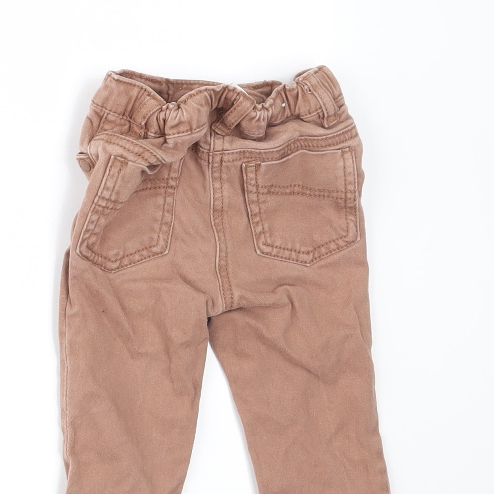 Next Boys Beige Denim Jogger Jeans Size 6-9 Months