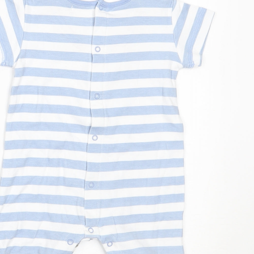 mamas & papas Baby Blue Striped Romper One-Piece Size 3-6 Months