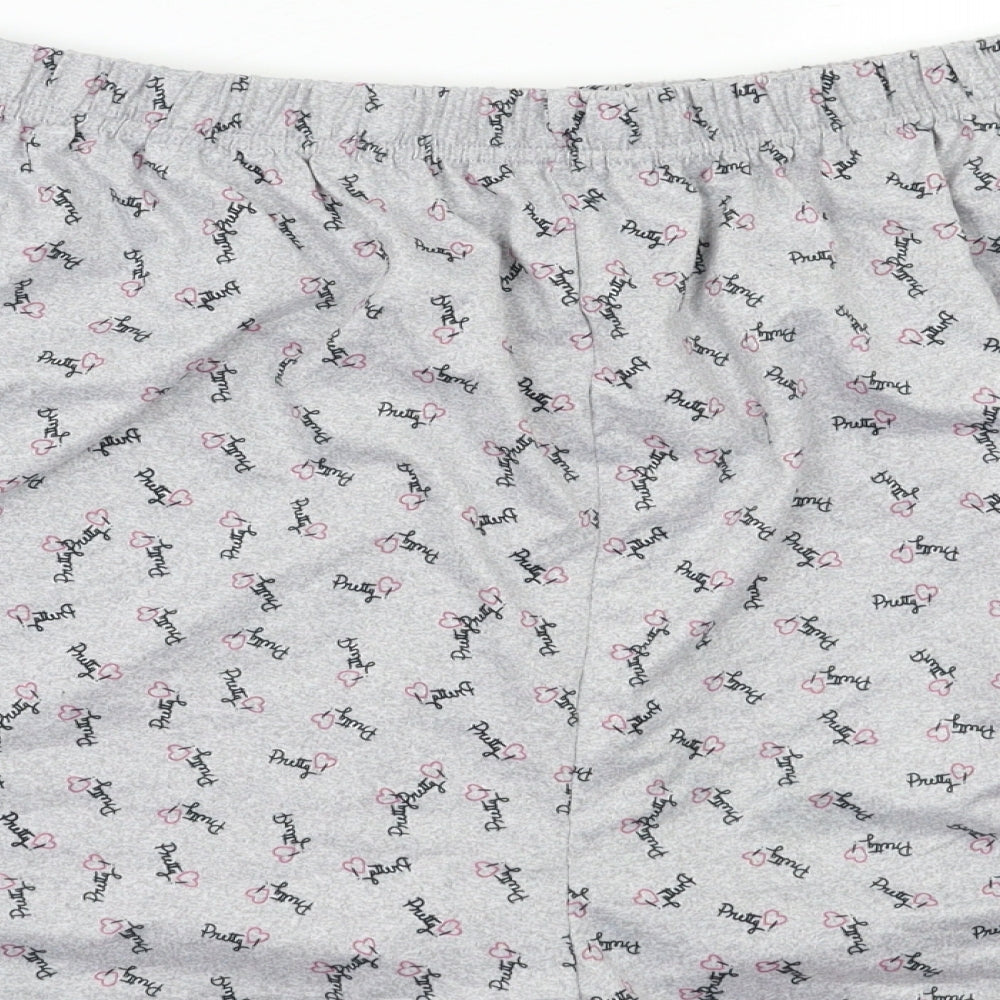 Preworn Womens Grey Geometric Pyjama Pants Size 3XL